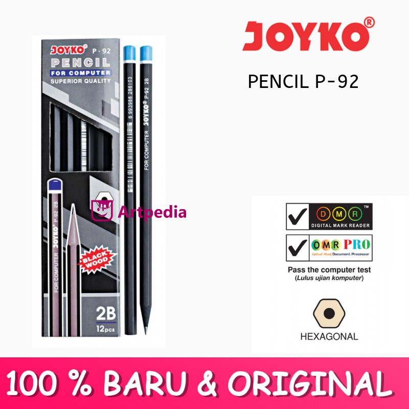 

Pensil Joyko P-92 2B Black Wood / Pencil For Computer / Pensil Joyko