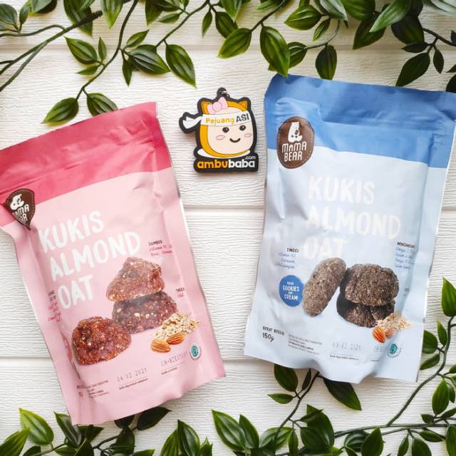 Kukis Almond Oat Mamabear Mama Bear Choco Chips Cokelat Cookies n Cream Kurma 150gr Pelancar ASI