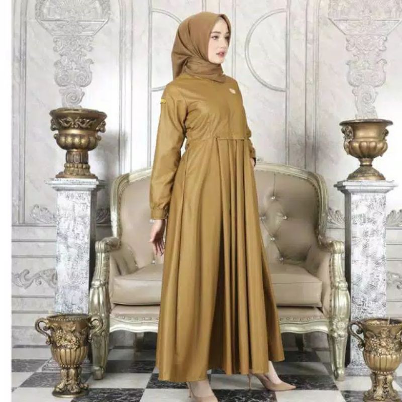 Gamis Pemda/PNS-GAMIS KHAKI BUMIL-Gamis PNS