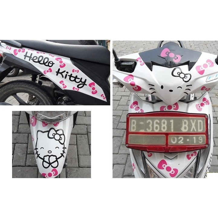 Hello Kitty Karakter Universal Cutting Sticker Motor Shopee