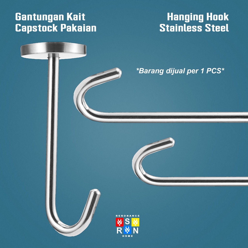 Gantungan Pakaian Kait Stainless / Stainless Hanging Hook Resonance Home