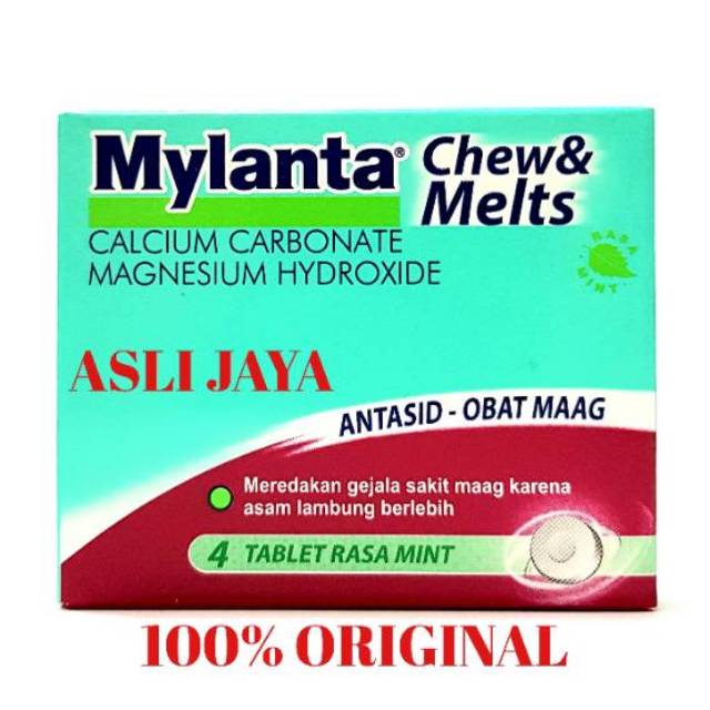 MYLANTA CHEW & MELTS (OBAT MAAG) RASA MINT