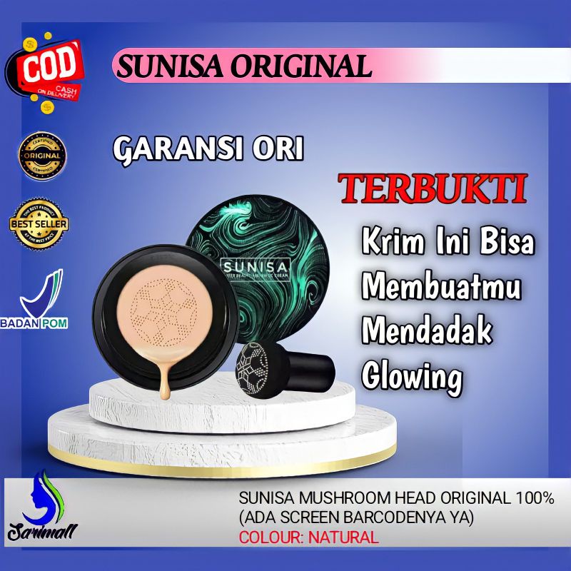 SUNISA Air Cushion BB Cream / Foundation / BB Cushion BEDAK ANTI AIR SANISA Garansi Original