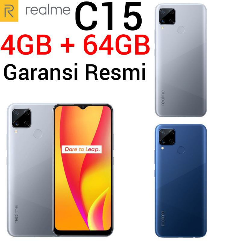 Realme C15 4/64 Garansi Resmi Real Me Indonesia RAM 4GB 64GB Relmi Rilmi