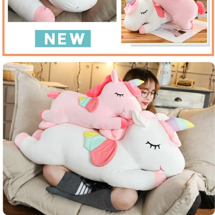 Boneka Unicorn Super Jumbo Bahan Plush