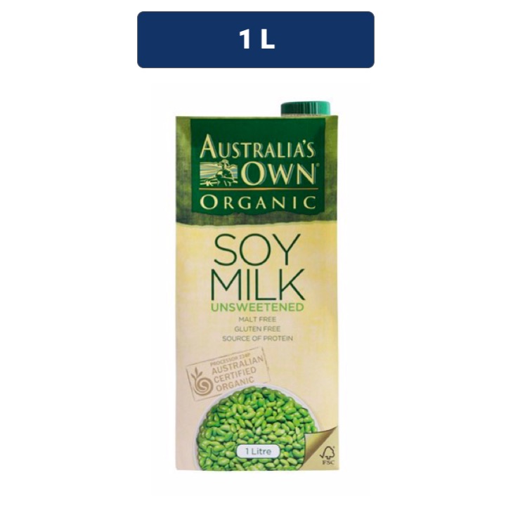 

Australia'S Own Organic Unsweetened Soy Milk 1 L