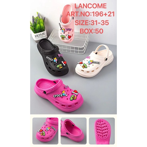 Sandal Baim Bustong Anak Sandal Selop Wedges Clog Jelly Wanita Rubber Empuk Sandal Fuji Versi Anak Crocss