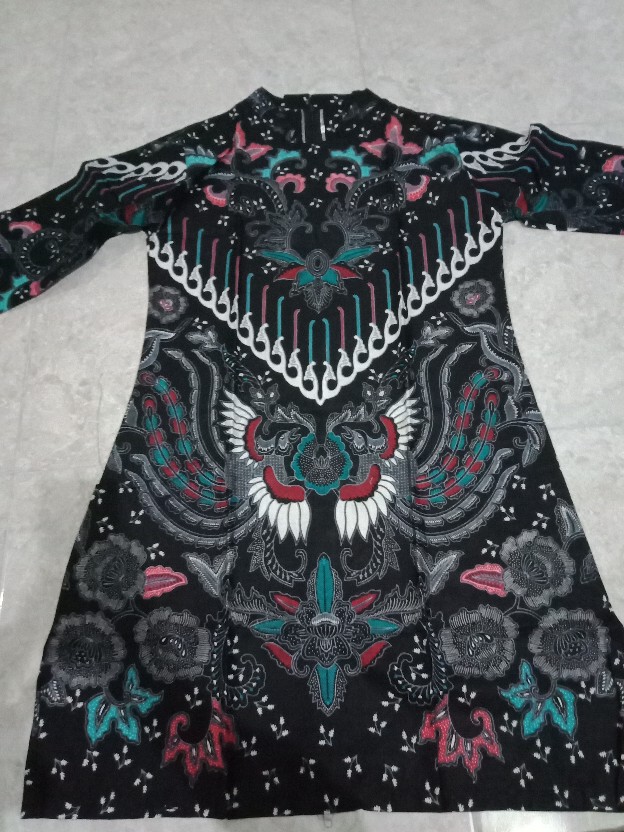 Batik Couple Keluarga Sania Ruffle Ori Ndoro Jowi Dnt Motif Manggar Abu