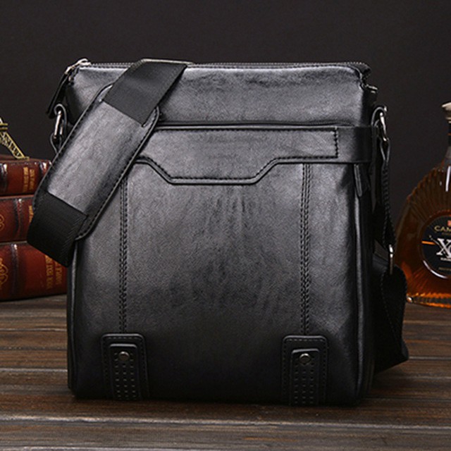 (KULIT ASLI) Rhodey Tas Selempang Messenger Crossbody Bag Pria free Dompet