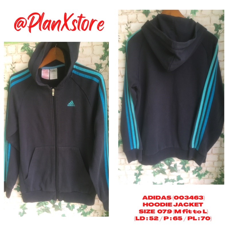 ADIDAS (05/11) HOODIE ZIPPER WARNA NAVY MISTY PRELOVED TERJANGKAU