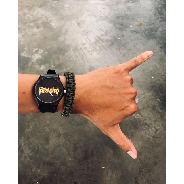 Thrasher Jam Tangan Distro Trasher Premium Cocok Dengan Kaos Distro