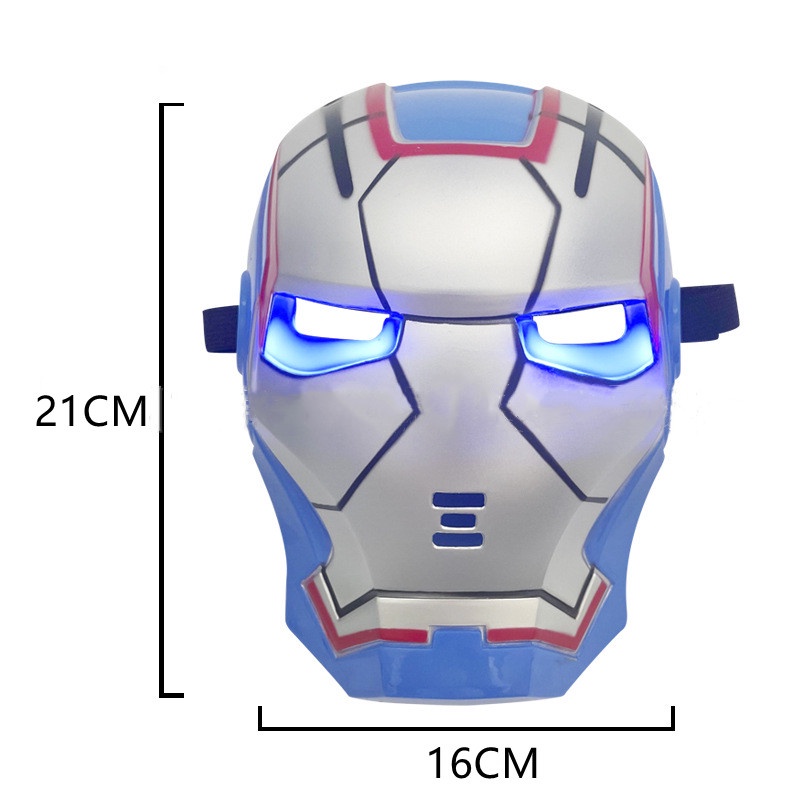 Mainan Topeng Avengers Iron Man Dengan Lampu LED Untuk Properti Cosplay