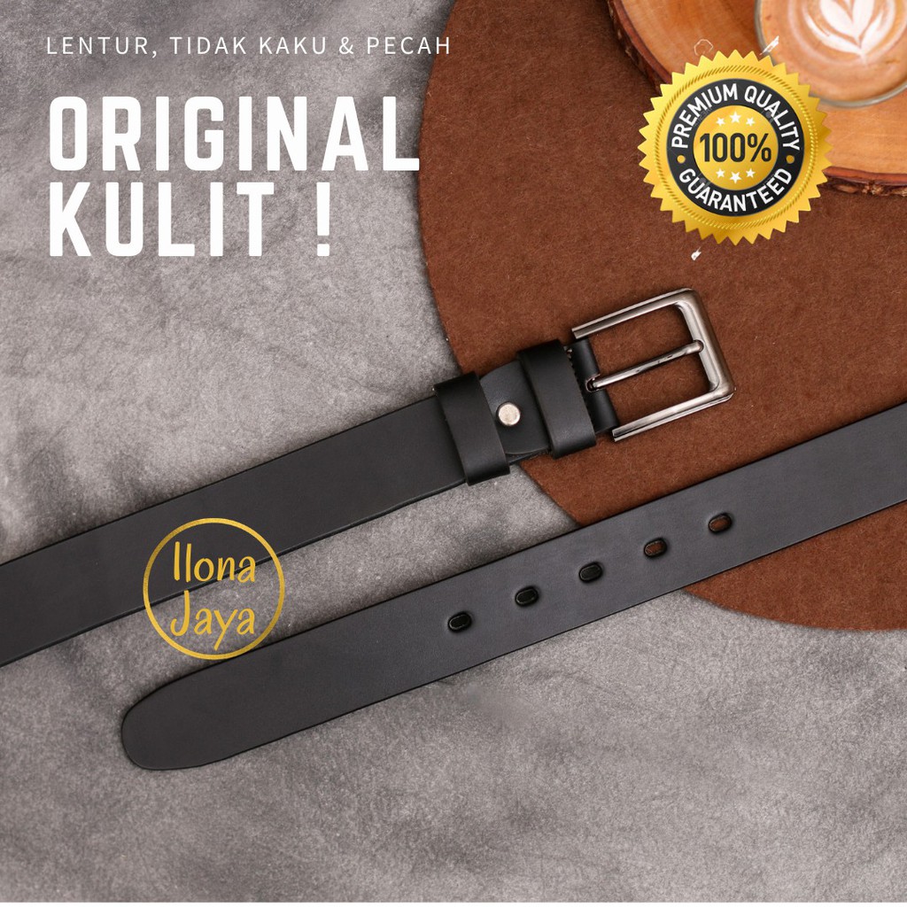 Ikat Pinggang Sabuk Belt Kulit Asli Original Awet Branded Pria Cowok Import