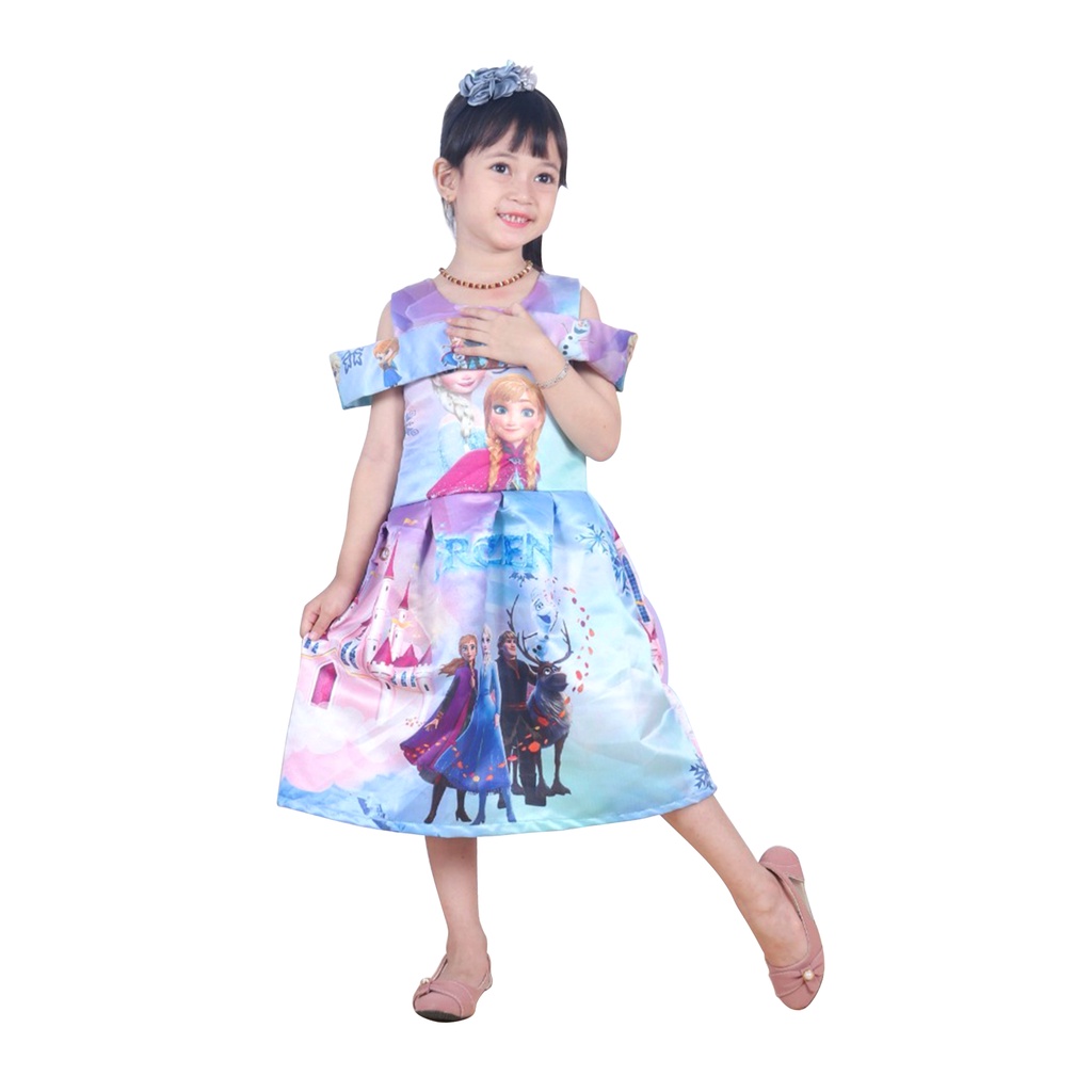 Dress satin anak / Dress Anak Party Sabrina / Dress Anak ulang tahun  / Dress anak / Dress Anak Kond