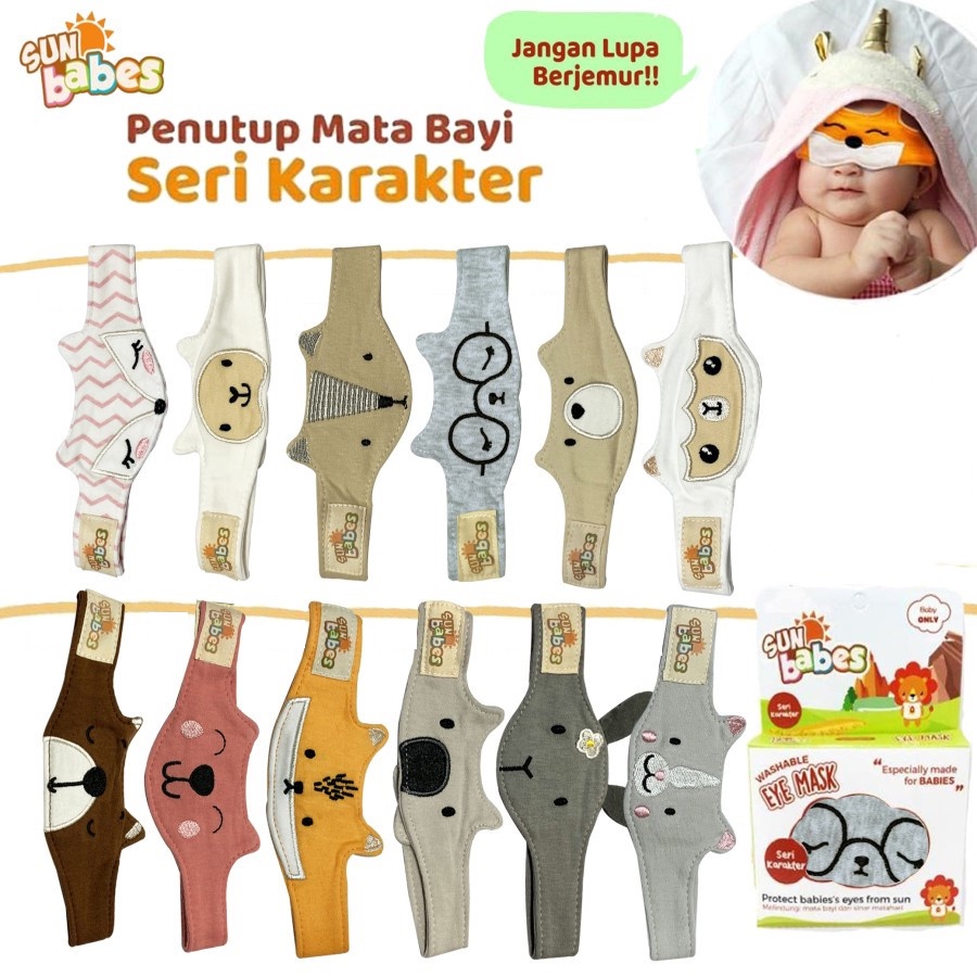 Sun Babes Baby Eye Protector Kacamata Jemur Penutup Mata Bayi seri Karakter