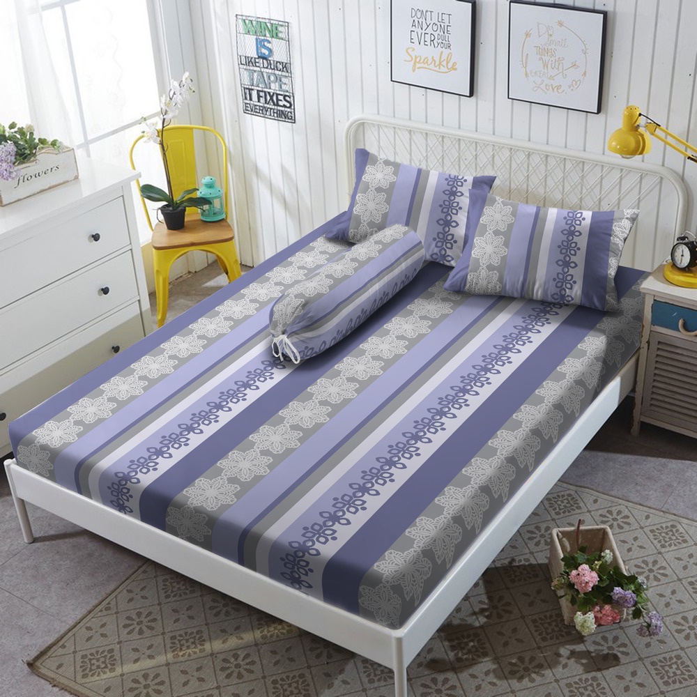 Kintakun Sprei 160 Queen Minimalis New Dluxe Microfiber T30