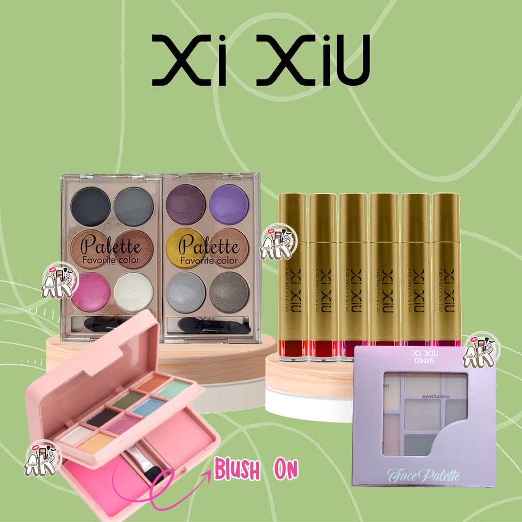 XI XIU LIPTNT/ EYESHADOW 6 COLORS / EYESHADOW &amp; BLUH ON / FACE PALLATE