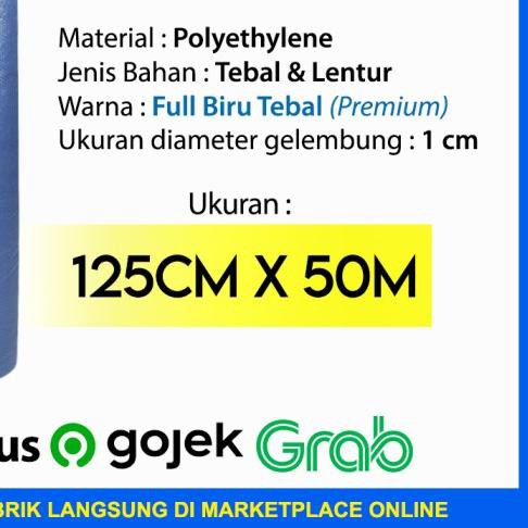 

♡ PLASTIK BUBBLE WRAP 125CM X 50M - BUBBLE WRAP DKM+ PREMIUM MURAH /ROLL - BENING EKONOMIS ♣