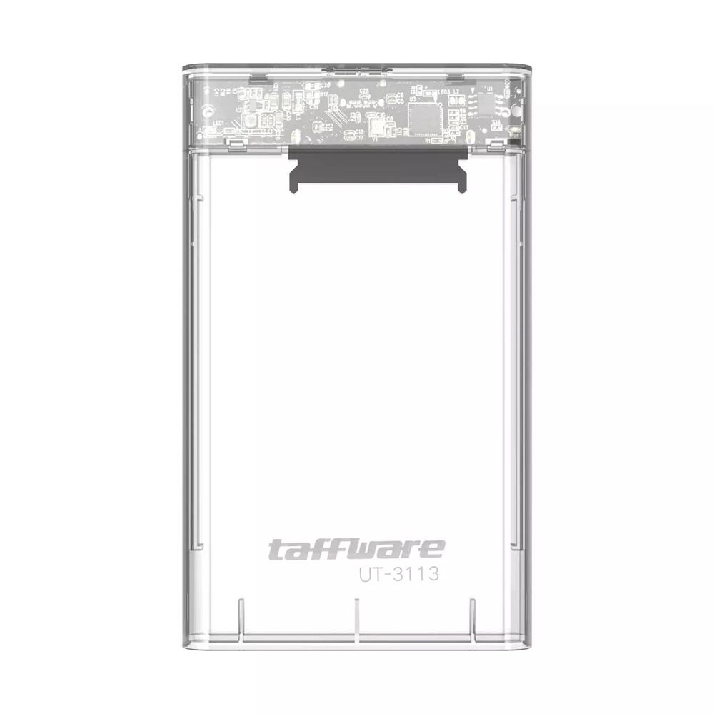 Taffware External HDD SSD Enclosure Transparant 2.5 Inch USB 3.0 - UT