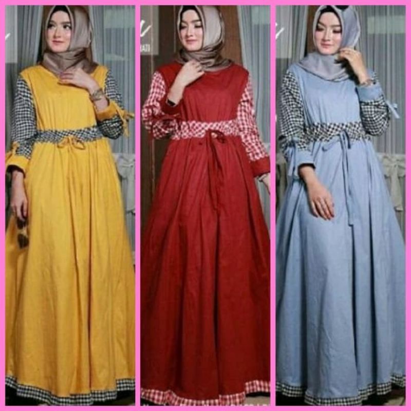 Maika dress pakaian wanita fashion muslim remaja