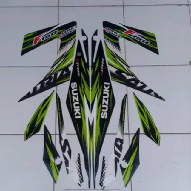 Striping satria fu 2013 2014 hijau hitam