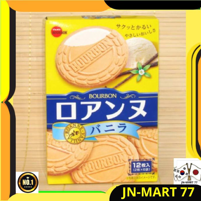 

JAPANESE FOOD/SNACK JEPANG BOURBON VANILLA ROANNE-KREKERS KRIM VANILLA