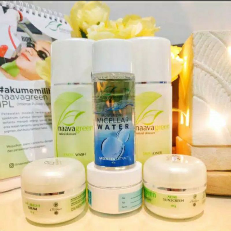[ORI 100%] PAKET NAAVAGREEN KOMBINASI/PENGHILANG BEKAS JERAWAT DAN MENCERAHKAN