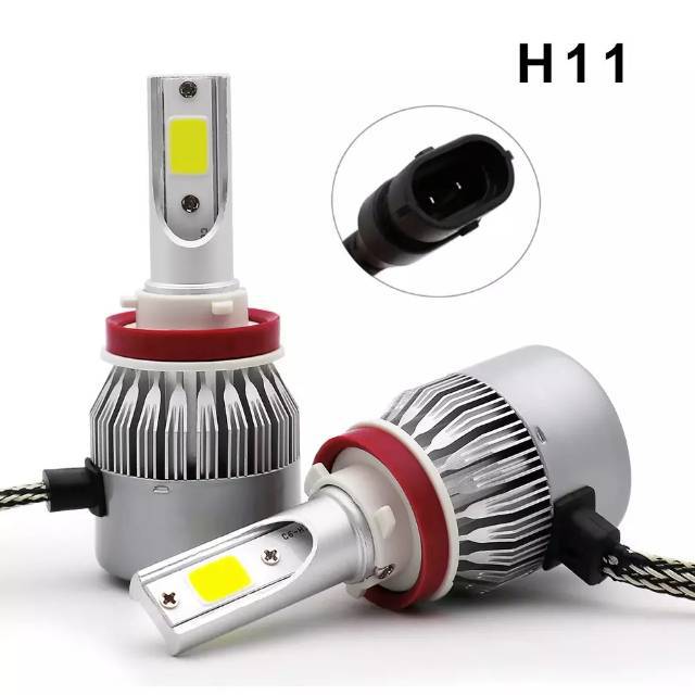 Lampu Mobil LED H11 COB 2PCS Superbright White 36 Watt 3800 lumens