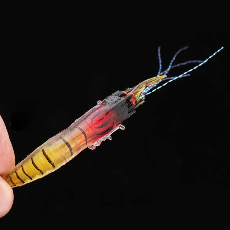 WDAIREN Umpan Pancing Udang Kecil Luminous Shrimp Soft Bait Lure