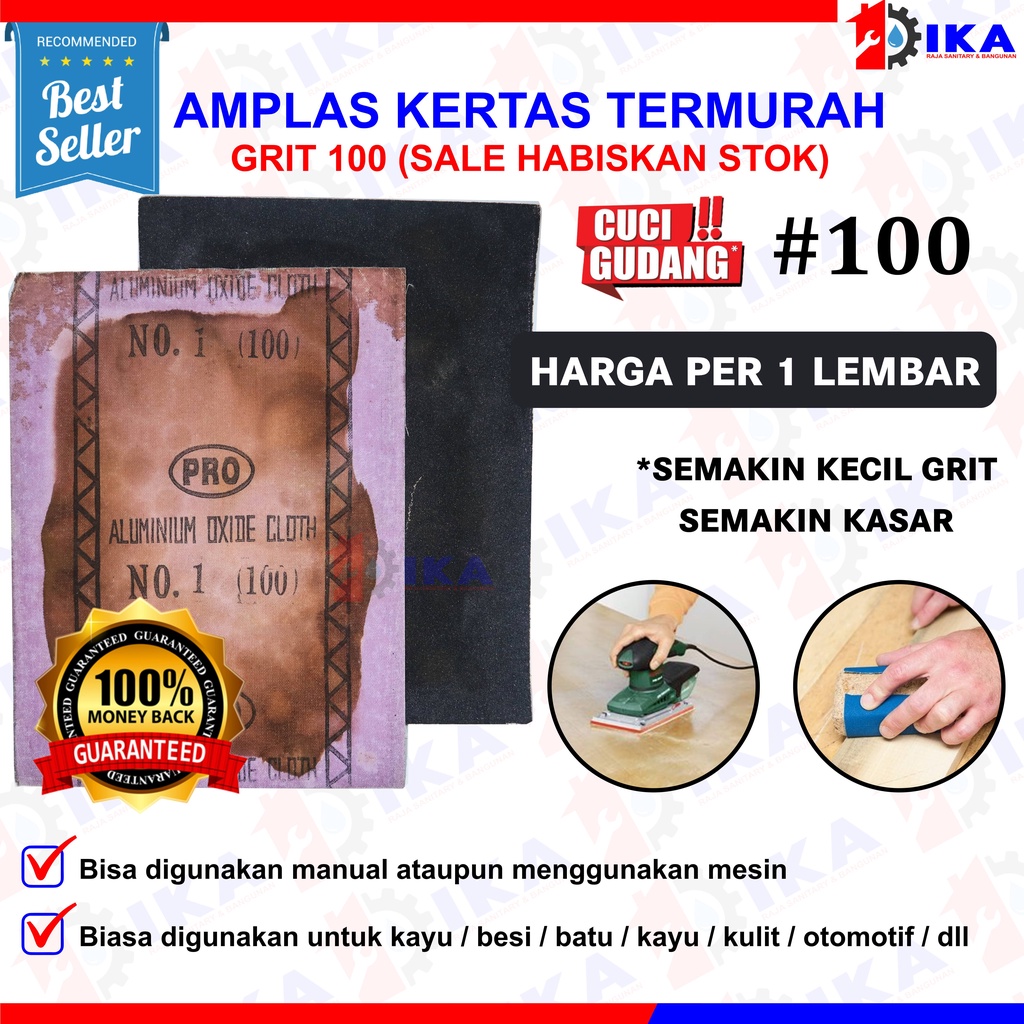 Amplas Besi no 1, 1 1/2 , 2 1/2 Merk PRO / XIANGLIN TERMURAH