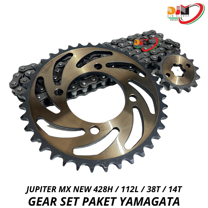 Gear Set Paket JUPITER MX NEW 50C 428H 112L 38T 14T Original Yamagata