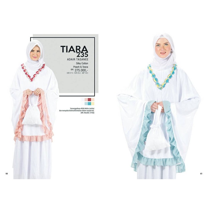 Mukena Katun Tatuis Cantik Lucu Murah Dubai Jepang Bali Putih Polos