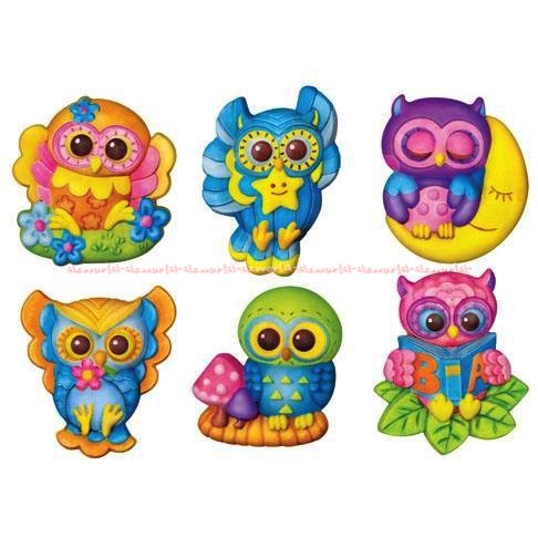 4M Mould &amp; Paint Owls Paket Mainan Membuat Stempel Bentuk Burung Hantu