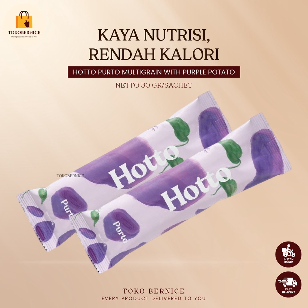 HOTTO Superfood Multigrain Ubi Ungu Minuman Oat Kaya Serat Edisi Sachet Ready Surabaya