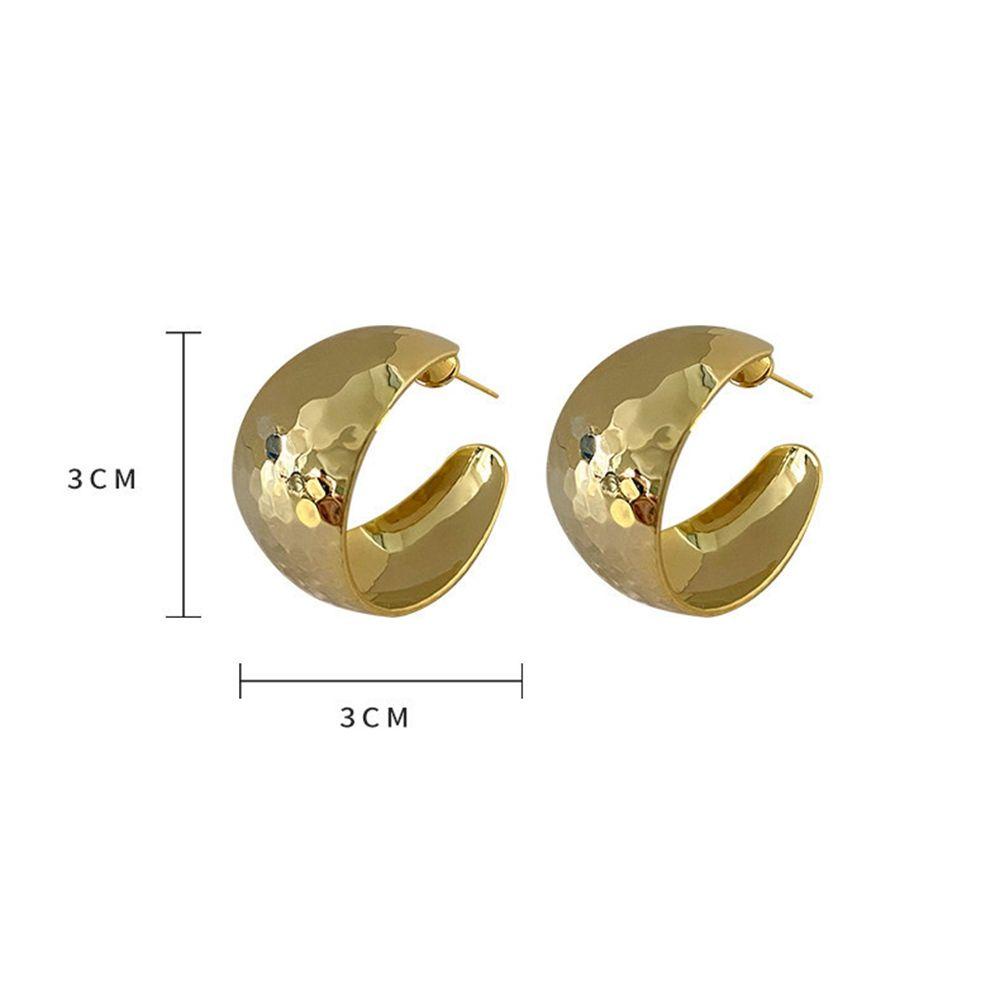 Needway   Anting Lebar Besar Geometris Elegan Wanita Fashion Perhiasan Alloy Retro Perhiasan Perempuan