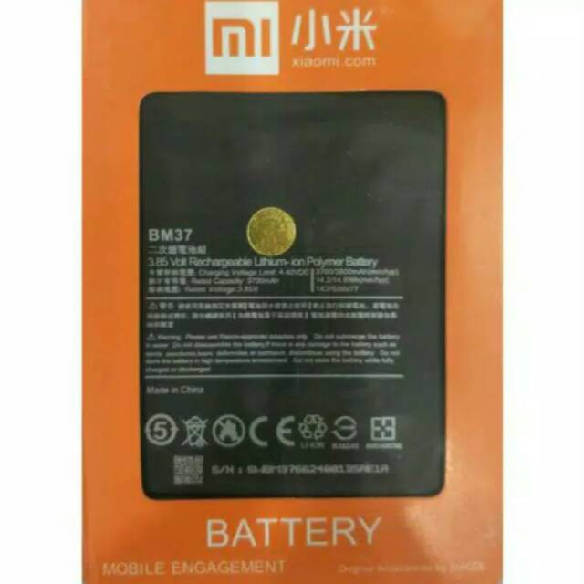 Batterai Xiaomi Mi 5S Plus / BM 37 Original Baterai BM37