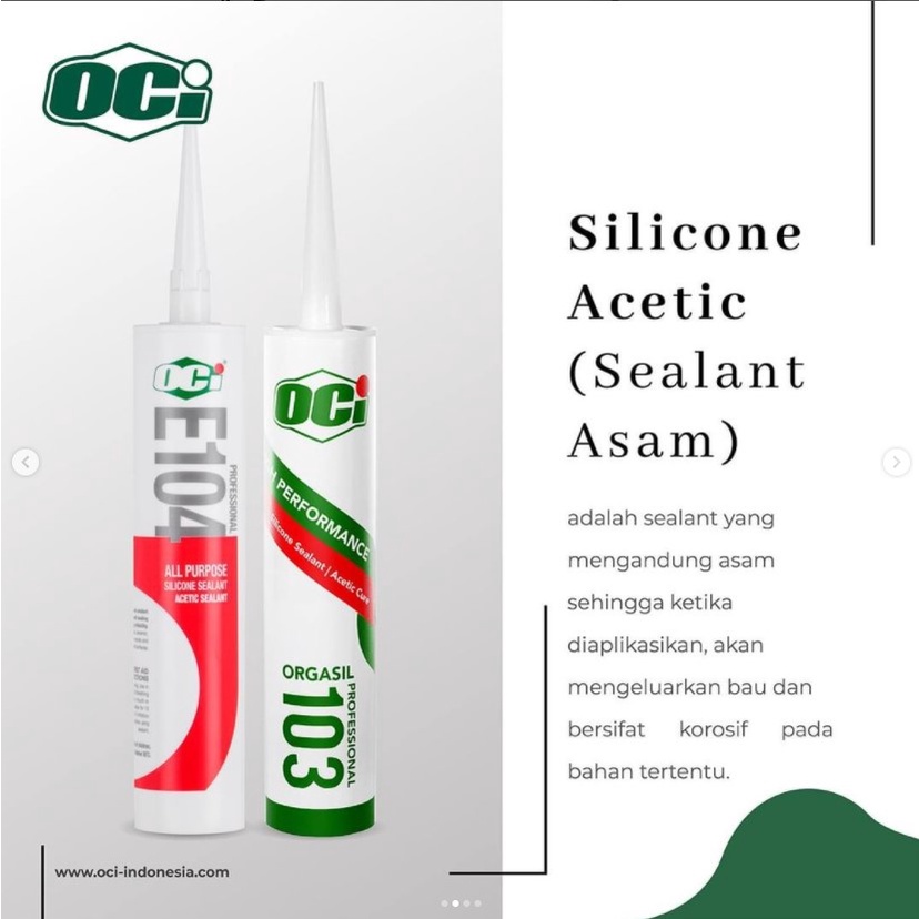 Lem Silicont Sealant OCI Orgasil 103 Lem Kaca Bisa Indoor Outdoor