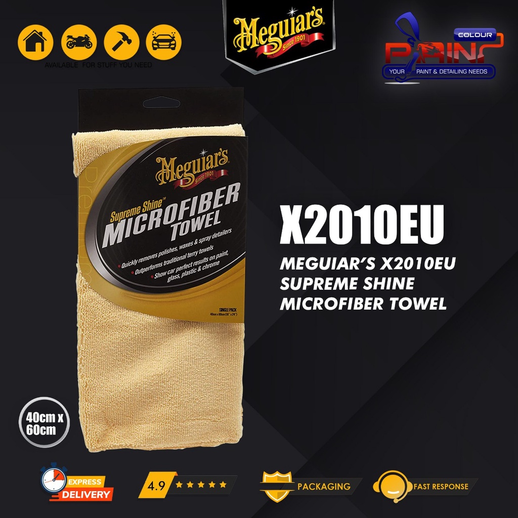 Meguiars X2010EU Supreme Shine Microfibre Towel, Lap Microfiber Mobil