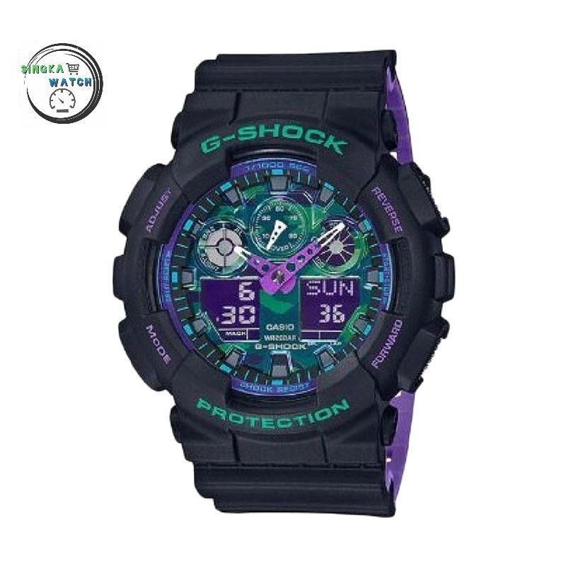 JAM TANGAN PRIA BEST ORIGINAL CASIO G-SHOCK SERI GA 100BL 1ADR