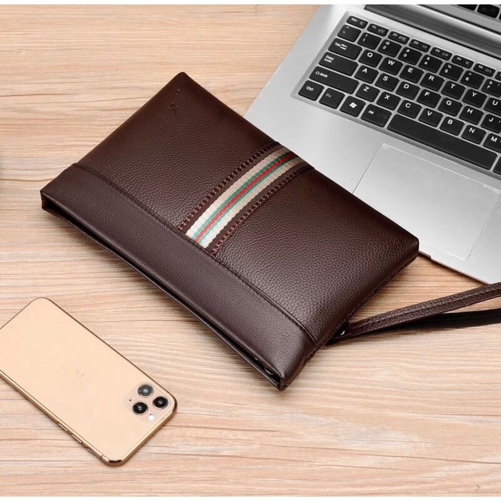 Handbag Kulit Clutch Kulit Unisex Tas Tangan Clutch Pria Import Clutch Pria Wanita W08 MF19 - CLUTCH KULIT PRIA WANITA