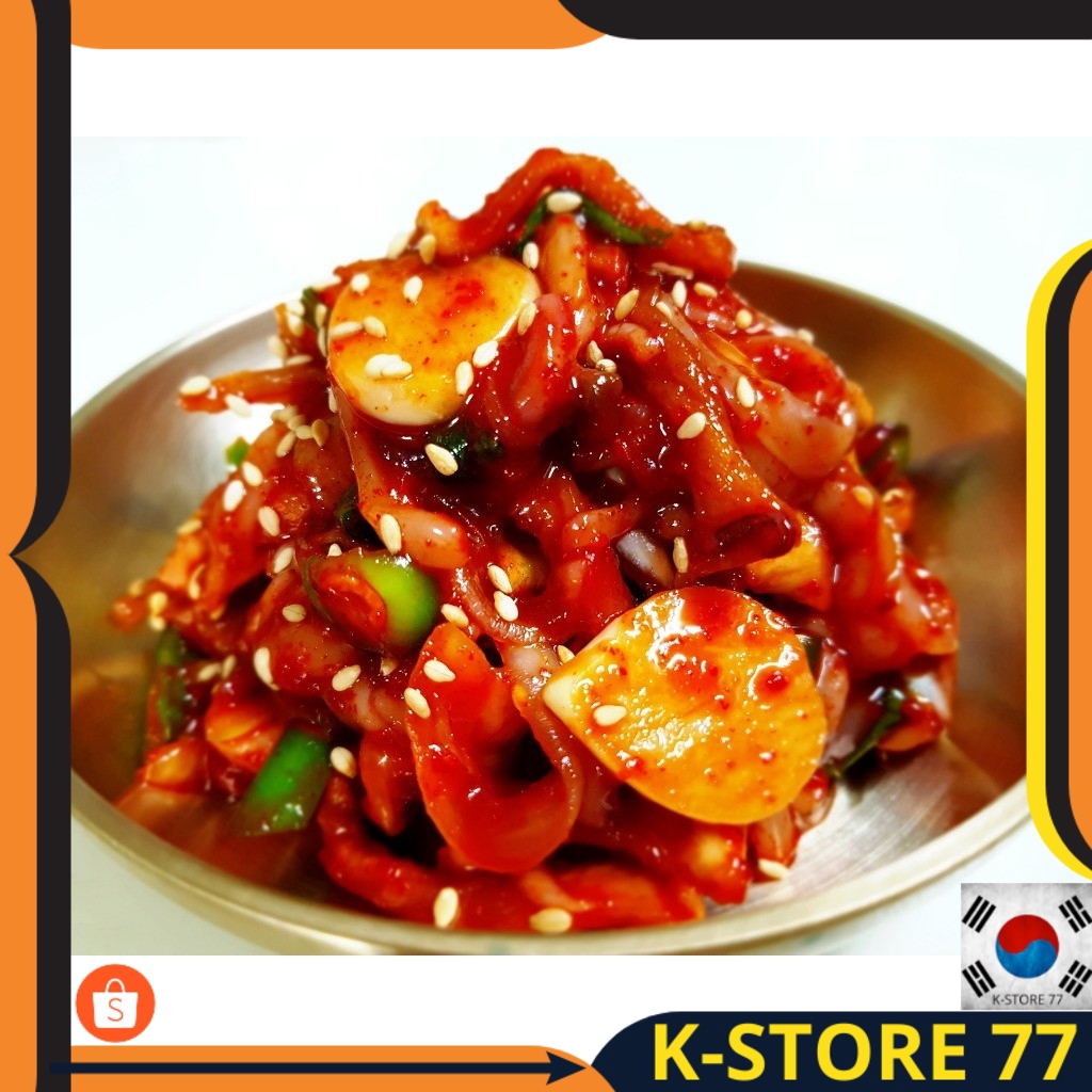 MAKANAN KOREA/KOREAN FOOD/SEAFOOD KOREA OJINGO JEOTGAL 300 GR - KIMCHI CUMI BANCHAN ORI