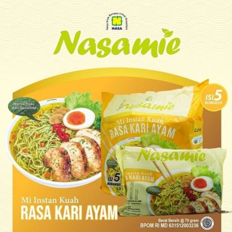 

NASA MIE GORENG BAWANG SOTO KARI MIE DENGAN SPIRULINA