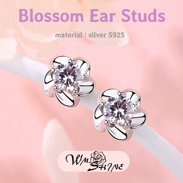 Wm.Shine Blossom Set 031 Perhiasan Set Bahan Perak S925