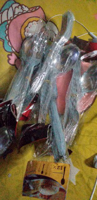 12 Pcs Sendok Makan Motif Stainless Steel Lusinan