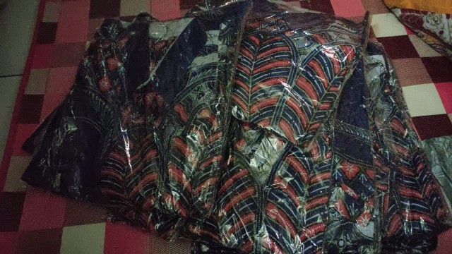 Kemeja Batik Lengan Panjang Batik  Danabrata Pria Motif Songket Hijau Kode 031 M L Xl Xxl Regular