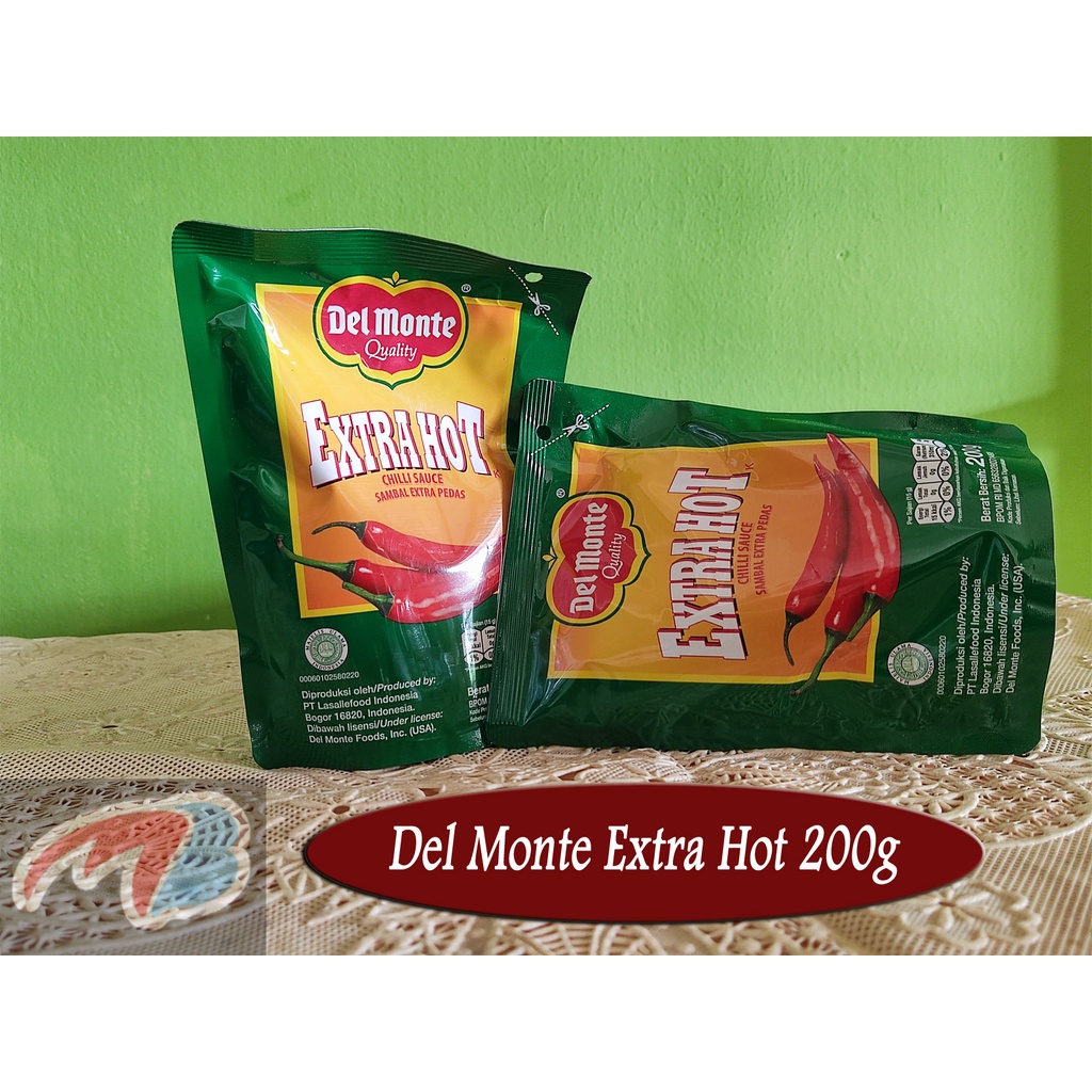 

Delmonte Saus Sambal Extra Pedas 200gr / Delmonte Extra Hot Chilli Sauce / Delmonte Ketchup