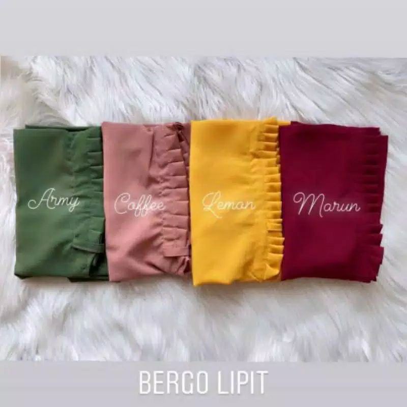 Bergo Maryam Lipit / Khimar Diamond / Hijab Instan Gerigi / Jilbab Cantik / Kerudung Masakini