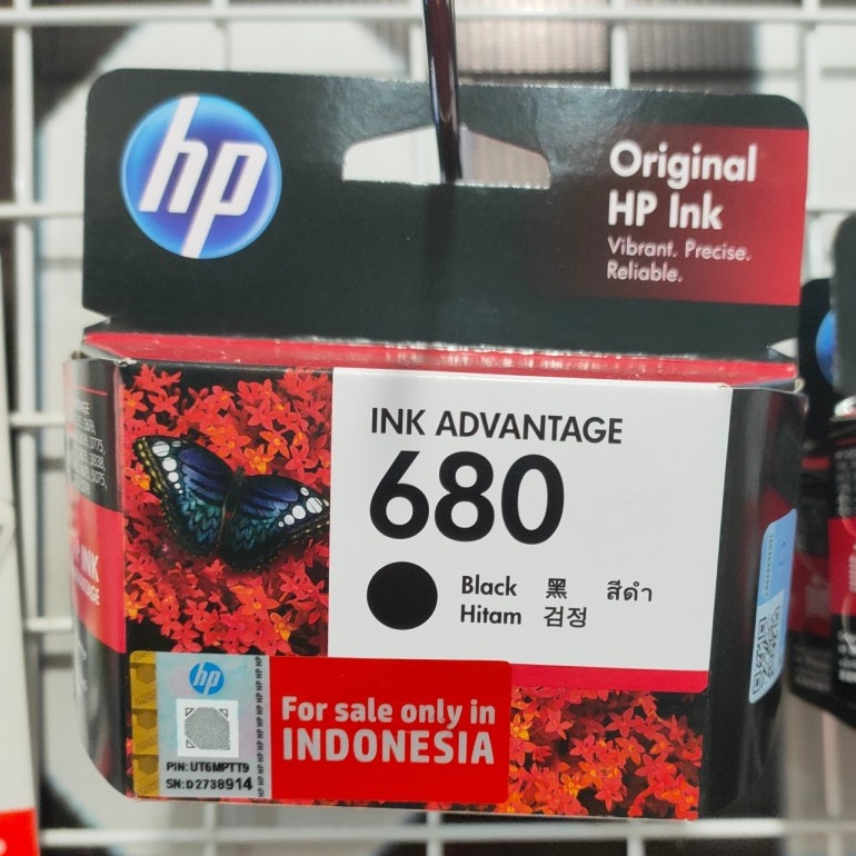CATRIDGE HP 680 BLACK ORIGINAL / CARTRIDGE HITAM