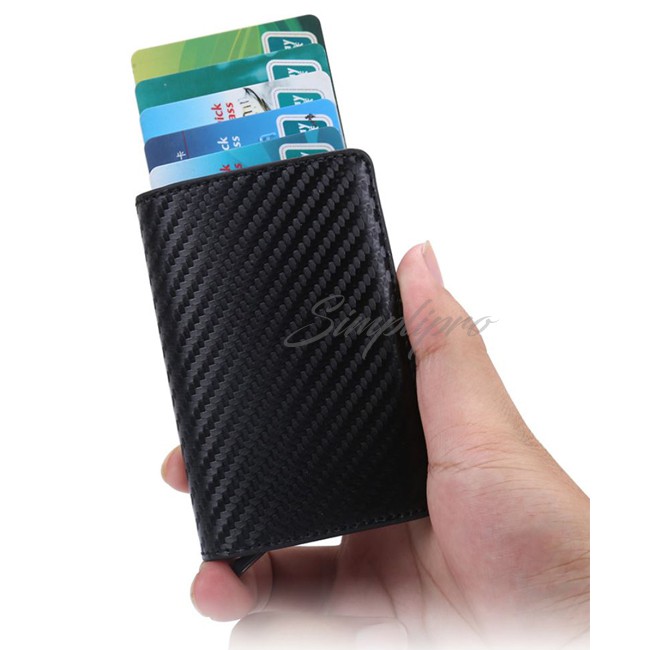 Dompet Pria Mini Smart Wallet Anti RFID Card Holder