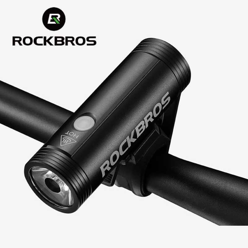 Rockbros Lampu Sepeda Depan LED Senter USB type C Fast Rechargeable R1